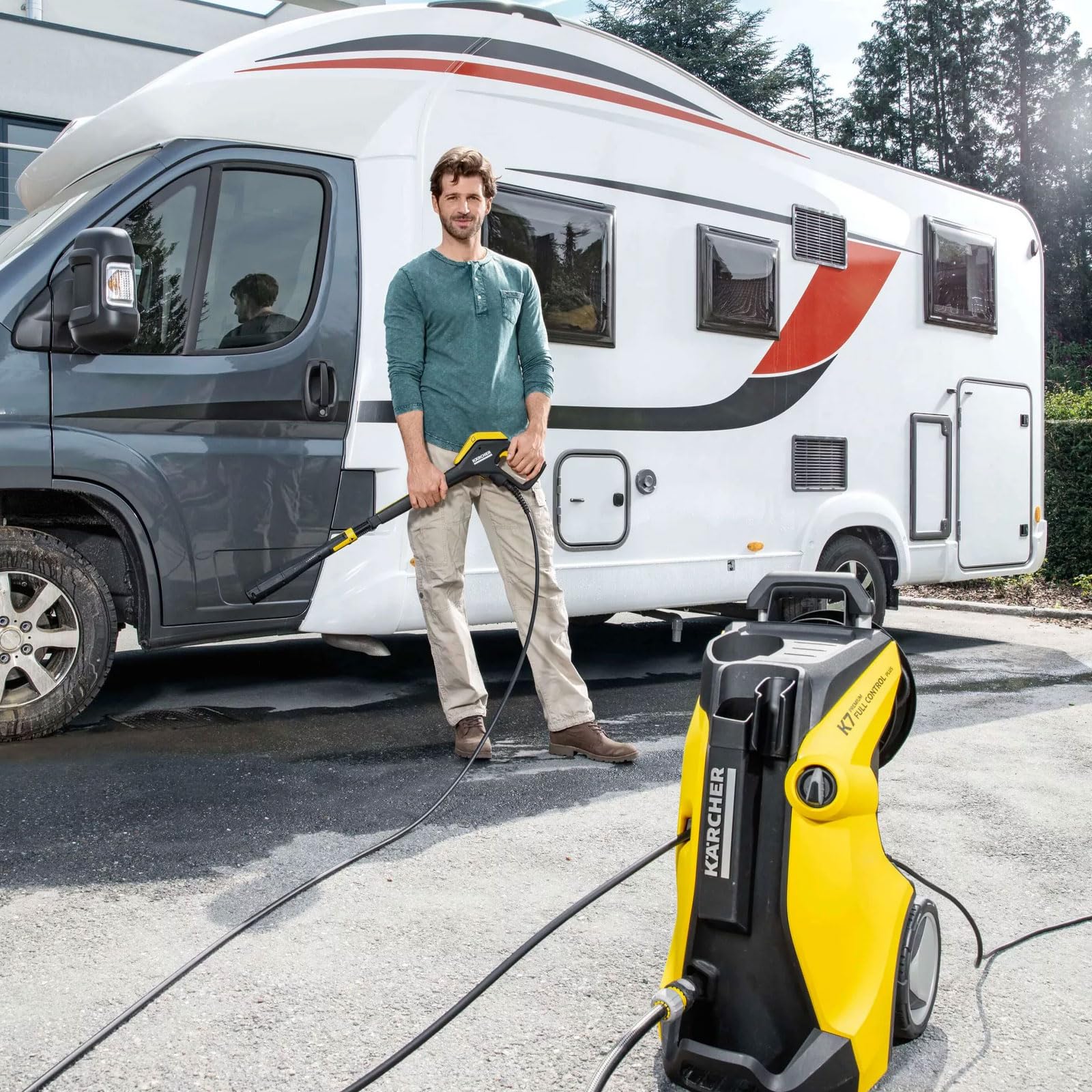 TNSLAND 10M Tubo Flessibile ad Alta Pressione per Kärcher K2 K3 K4 K5 K6 K7, Tubo Idropulitrice per Karcher Sonda Sturatubi per Idropulitrice, per Accessori Idropulitrice Karcher con Connecteur Rapide