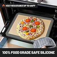 Vista 77 de Tapete de silicona, 28 x 20 pulgadas, extra grande, antiadherente, para hornear, con medición, tapete grueso reutilizable para mostrador de hojas