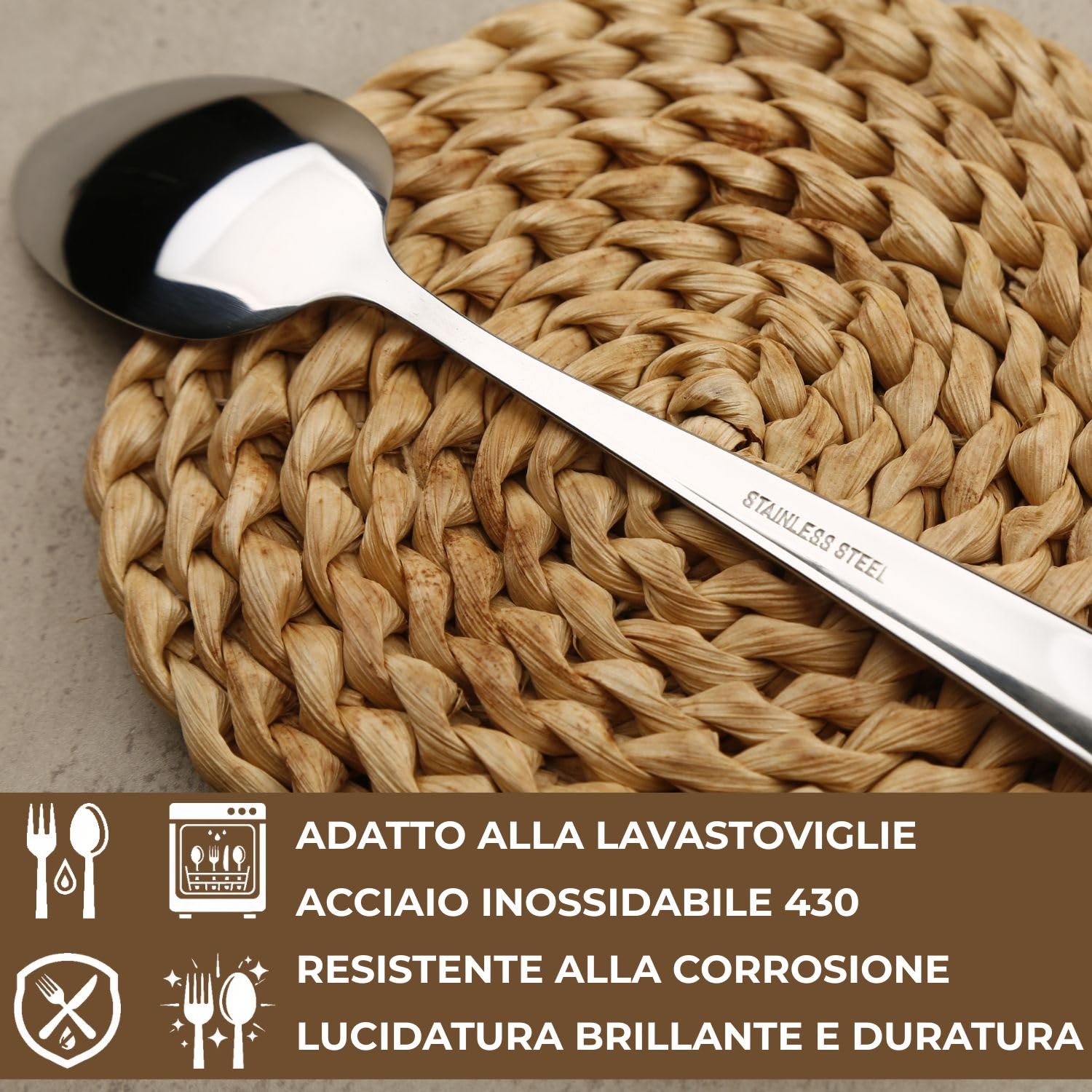 Set posate 6 persone (30 pezzi) con portaposate da cassetto espandibile. Set posate acciaio inox con porta posate cucina cassetto incluso. Set forchette cucchiai e coltelli (60 pezzi)