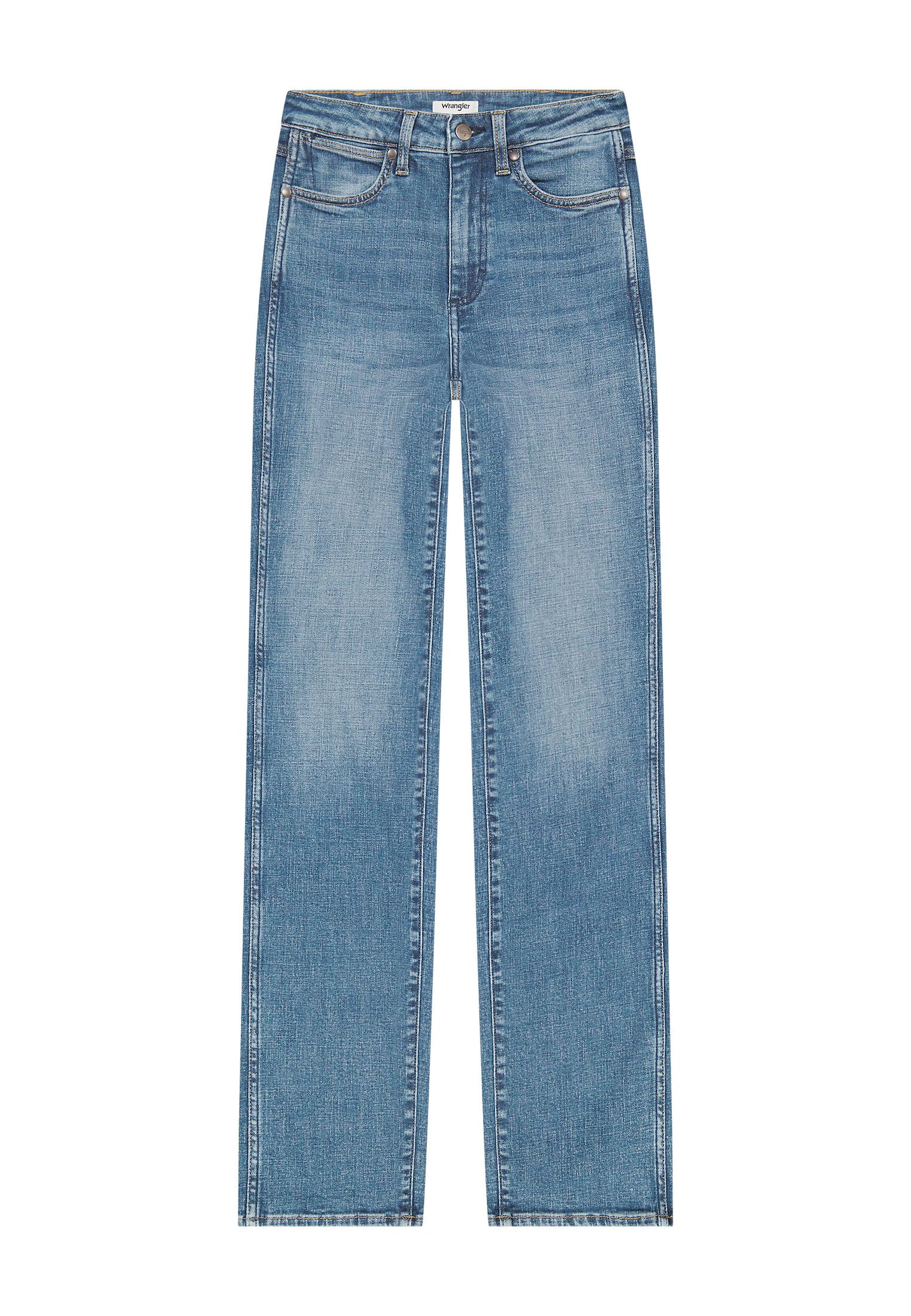 Wrangler Women's Straight Jeans, Indigo Valley, 30W x 32L