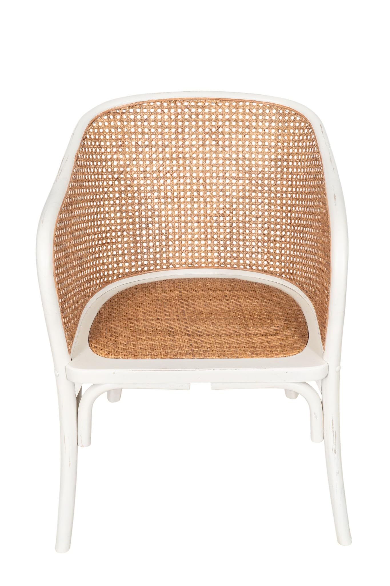 Biscottini Krzesło kuchenne Vintage drewno i rattan, 62 x 52 x 78 cm, krzesło do jadalni, krzesła kuchenne, fotel drewniany i wiedeńska słoma, krzesła do salonu wewnątrz na zewnątrz, fotel ogrodowy