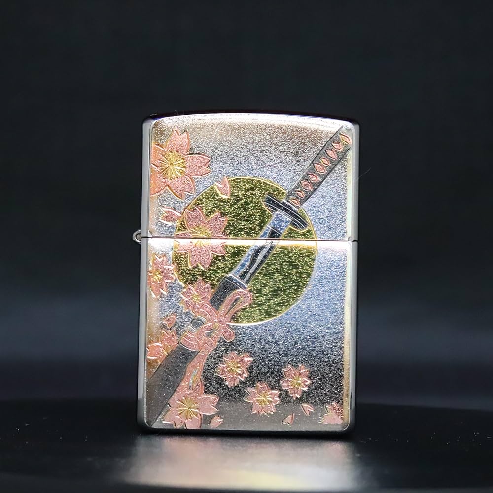 Amazon.co.jp: ZIPPO(ジッポー) ライター シルバー 電鋳板 刀 和