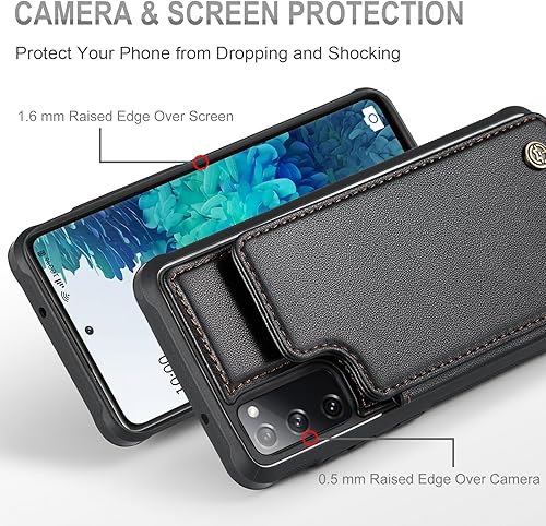 Miniatura 4 de Vinich Funda para Samsung Galaxy S20 FE con soporte para tarjetas, para Samsung S20 FE Funda tipo cartera para mujeres y hombres con bloqueo RFID,