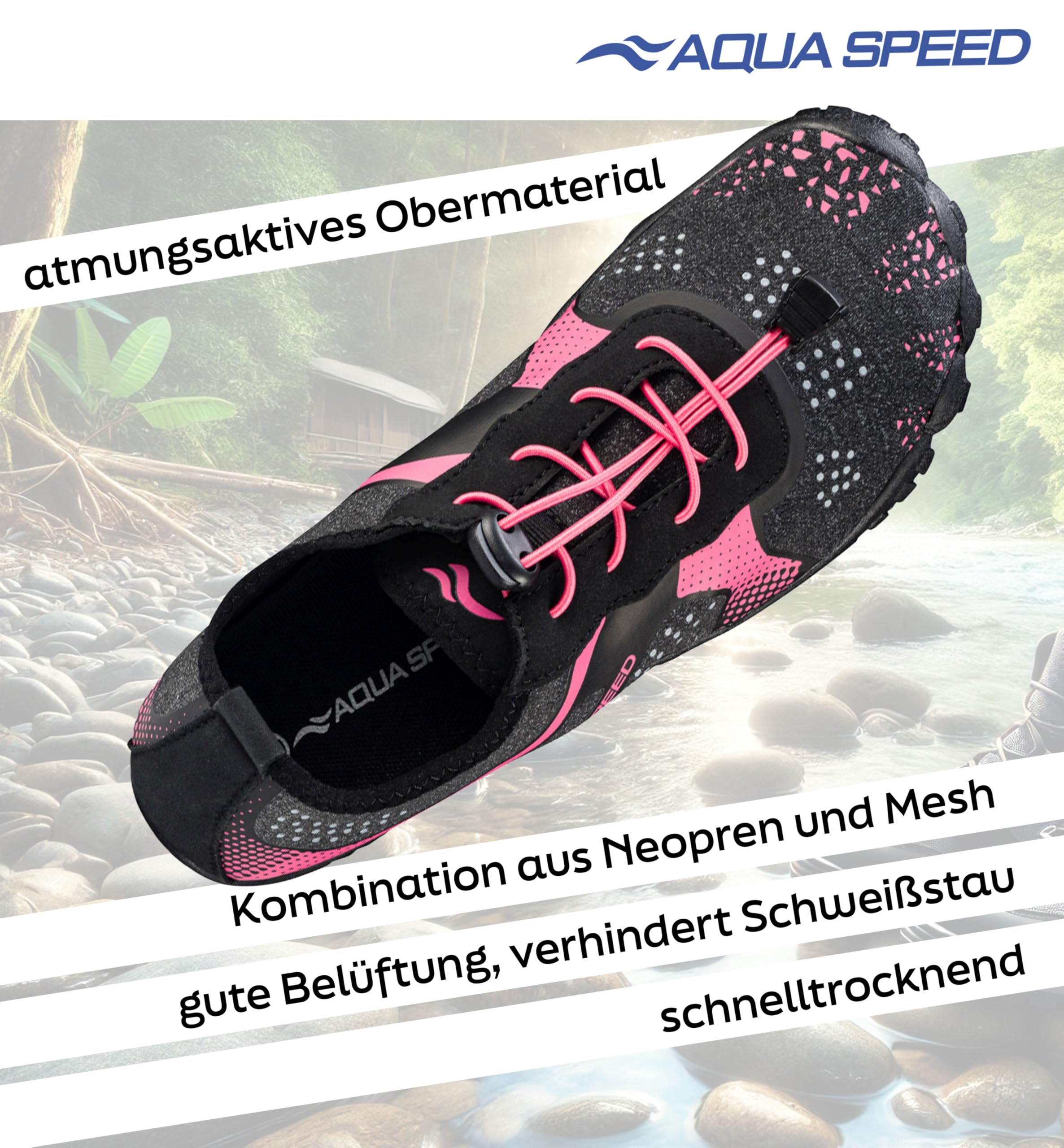Aqua Speed Nautilus modische Aqua Schuhe + Microfaserhandtuch | Herren | Damen | Jungen | Mädchen | Jugendliche | Profilsohle