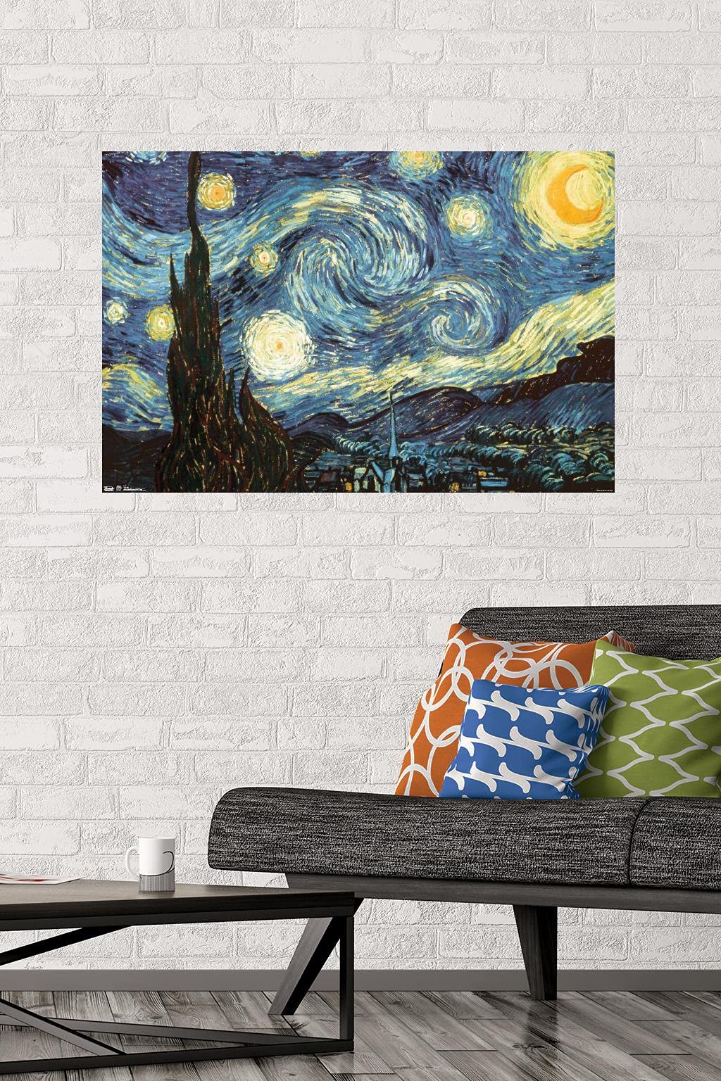 Mini Tapisserie Murale La Nuit Étoilée De Van Gogh – 21x18 In – Fabriquée En Belgique