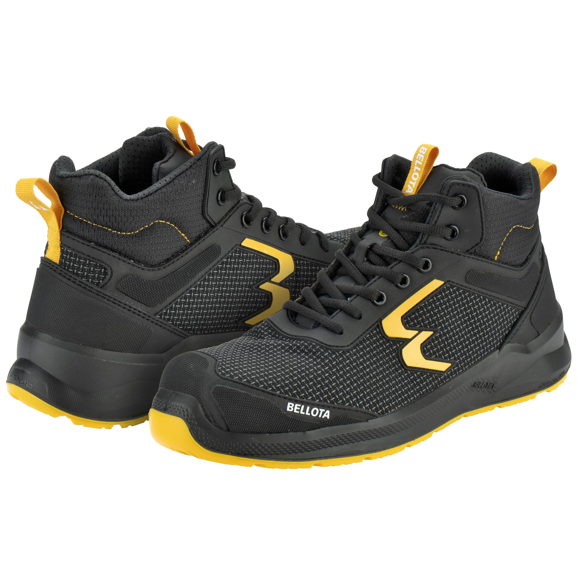 Bellota BRUNNS3S - bota de seguridad Running S3S con tejido FORTITEX TM deportivo, cómodo y ligero, pensado para almacenes, industria, transporte y construcción.