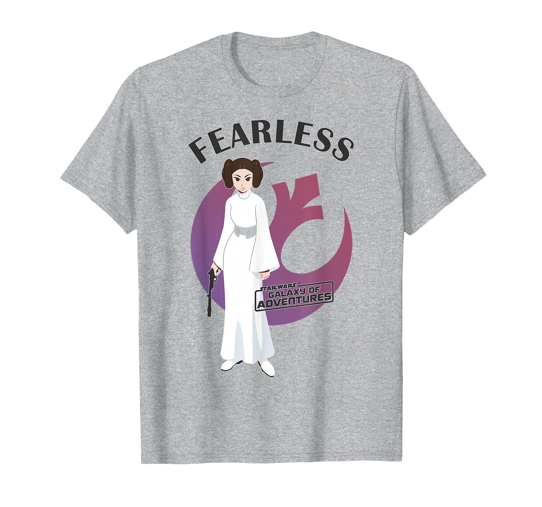 Star Wars Galaxy Of Adventures Princess Leia Fearless T-Shirt, Black