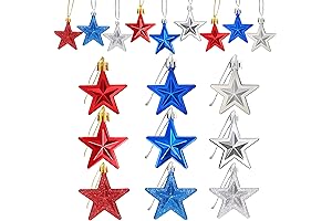 JULMELON American Flag Ornaments for Tree