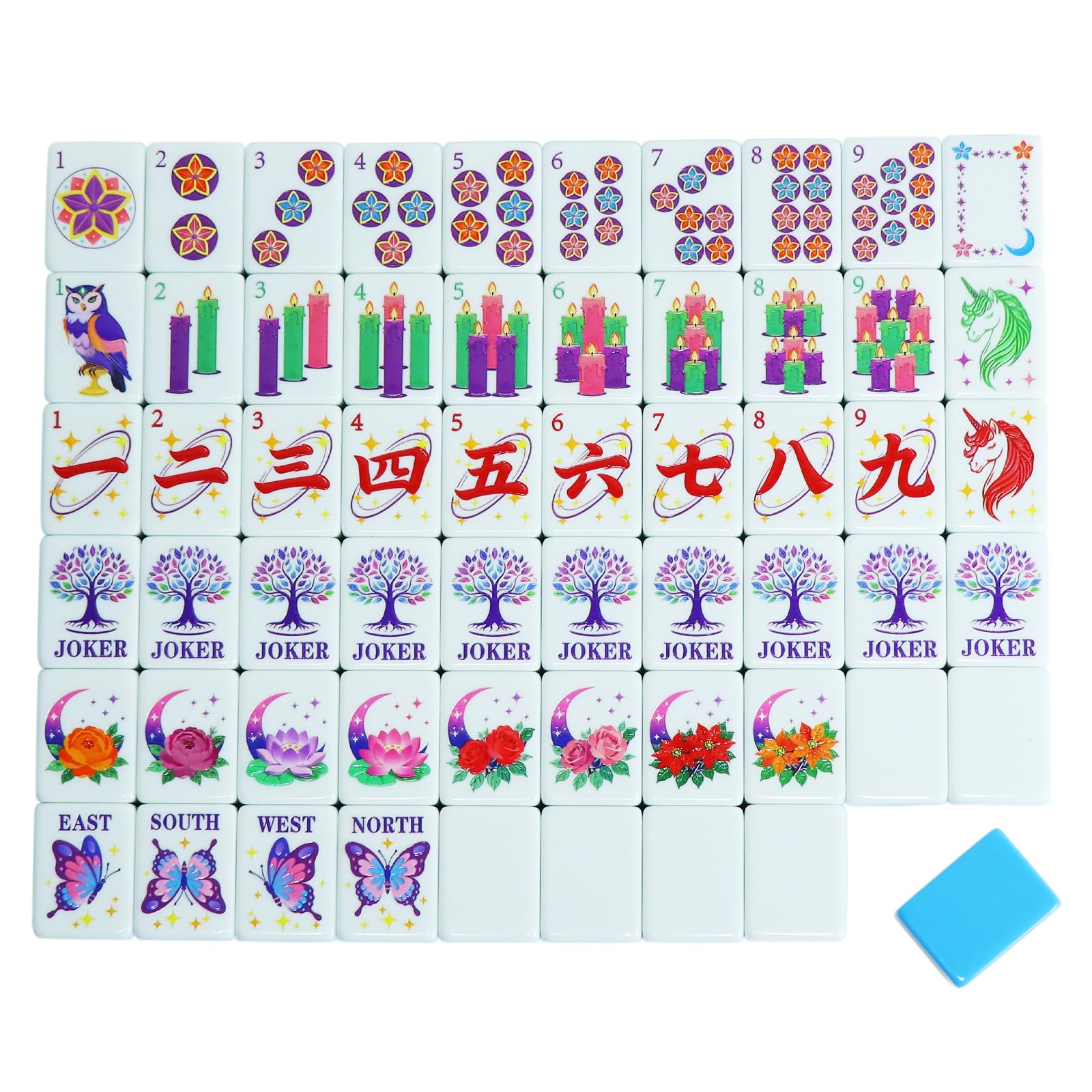 Set di piastrelle Mahjong Mahjong in melamina con incisione