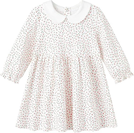 pureborn Baby Toddler Girl Dress Short and Long Sleeve Cotton Playwear Dresses 0-6T