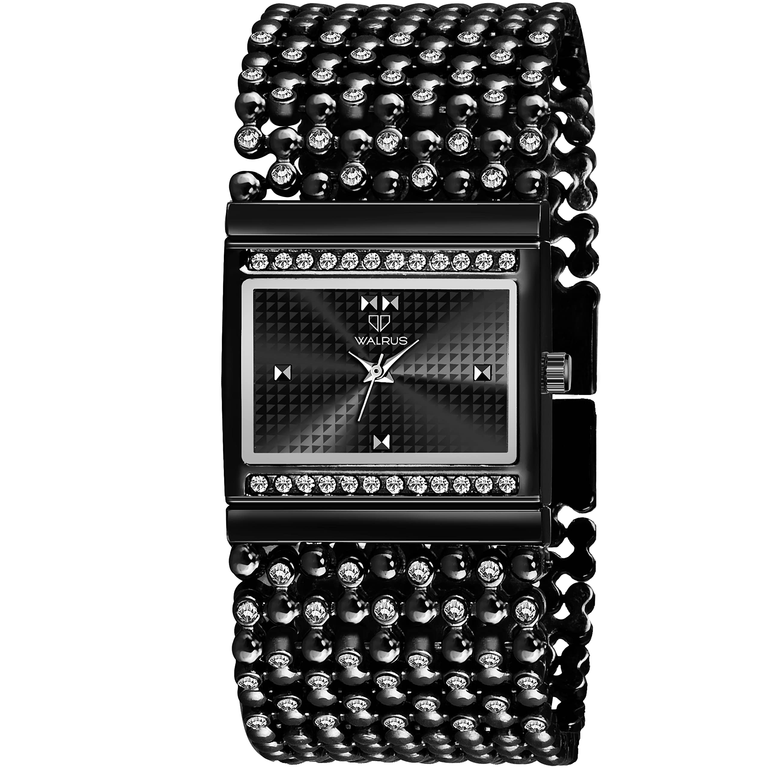 Walrus Black Dial Analog Wrist Watch for Women - Black Alloy Strap - Elegant & Durable - 30mm Case Size- Bracelet Style Womens Watch for Gift (B0B299QQ2N) Amazon Price History, Amazon Price Tracker