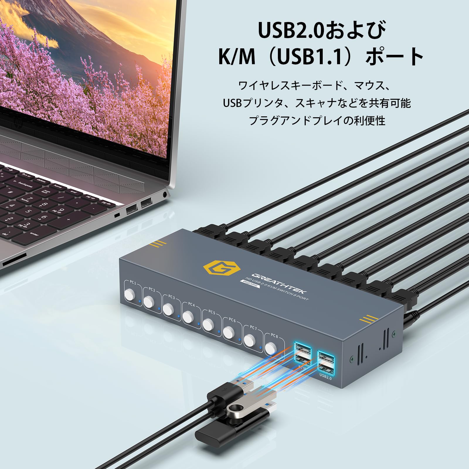 USB2.0 KVMスイッチ HDMI 8入力1出力 4K@30Hz対応 Amazon.co.jp: USB2.0 KVMスイッチ HDMI 8入力1出力 4K@30Hz対応 8台PC