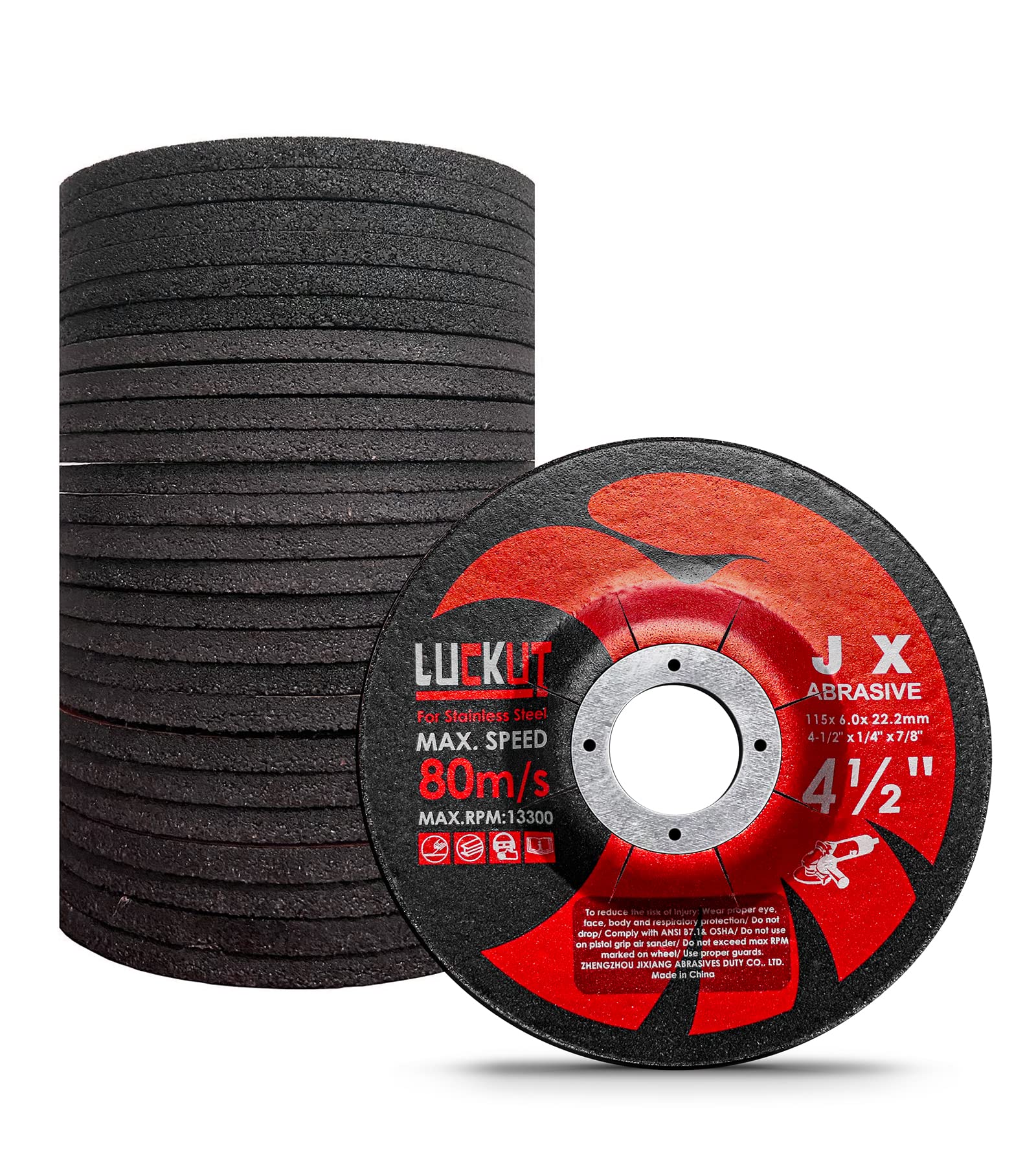 LUCKUT Grinding Wheels Grinding Discs 4-1/2'' x 1/4'' x 7/8