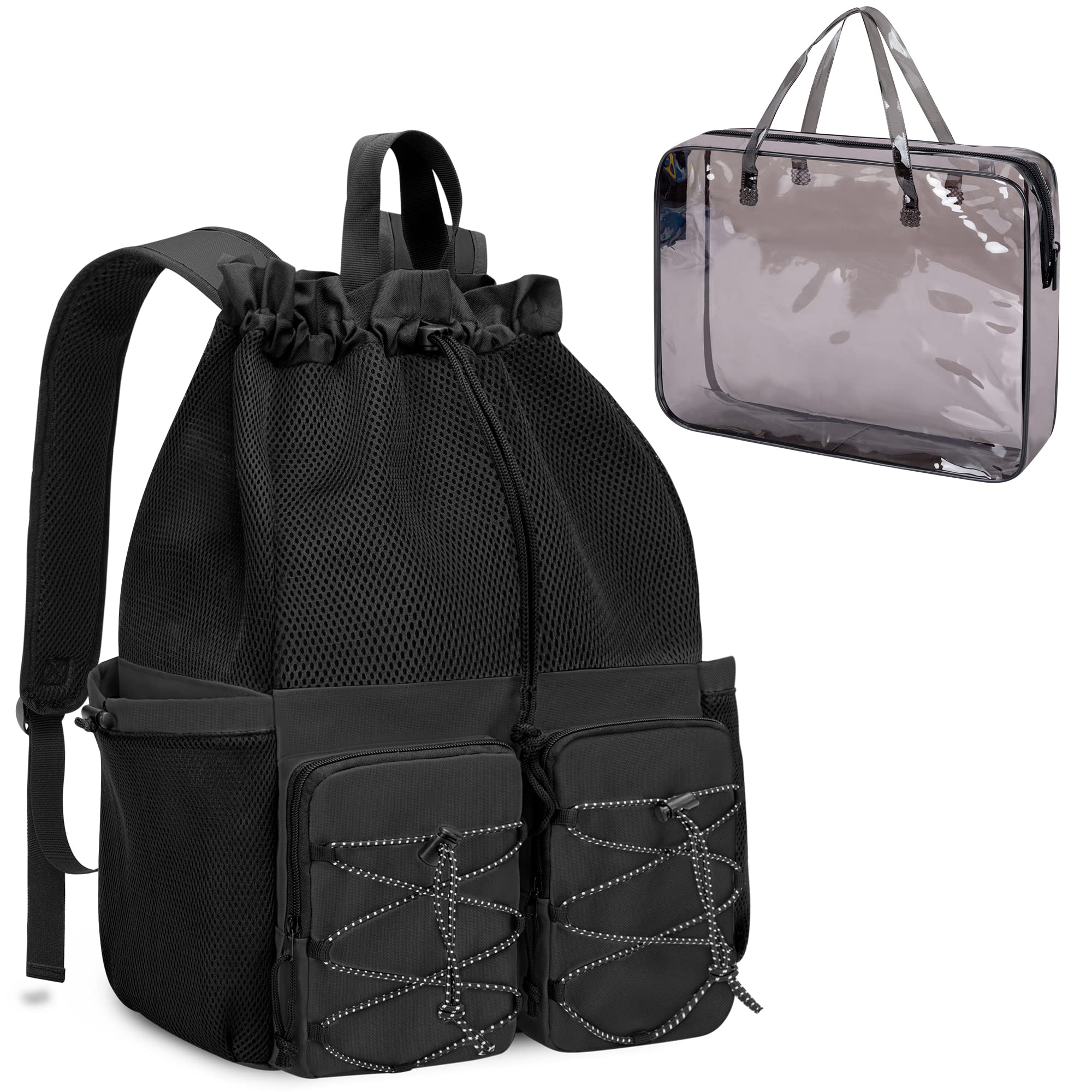 Mochila Escolar Mochila De Playa De Malla Con Fondo Desmontable