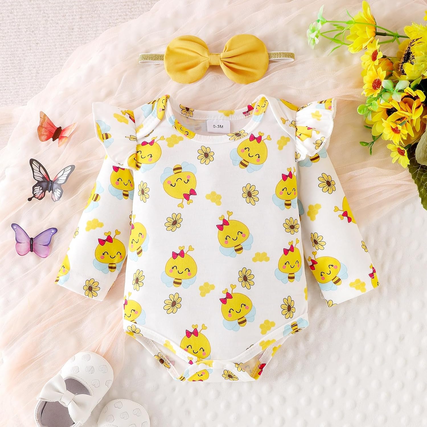 Baby Girl Clothes Fall Winter Outfits Cute Print Infant Romper Suspender Skirt with Headband 3pc Set 0-24 Months - Image 8