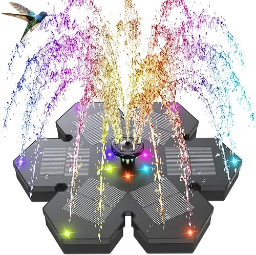 Solar Fountain Snowflake Style, 2025 Upgrade 3.5W Solar Bird Bath