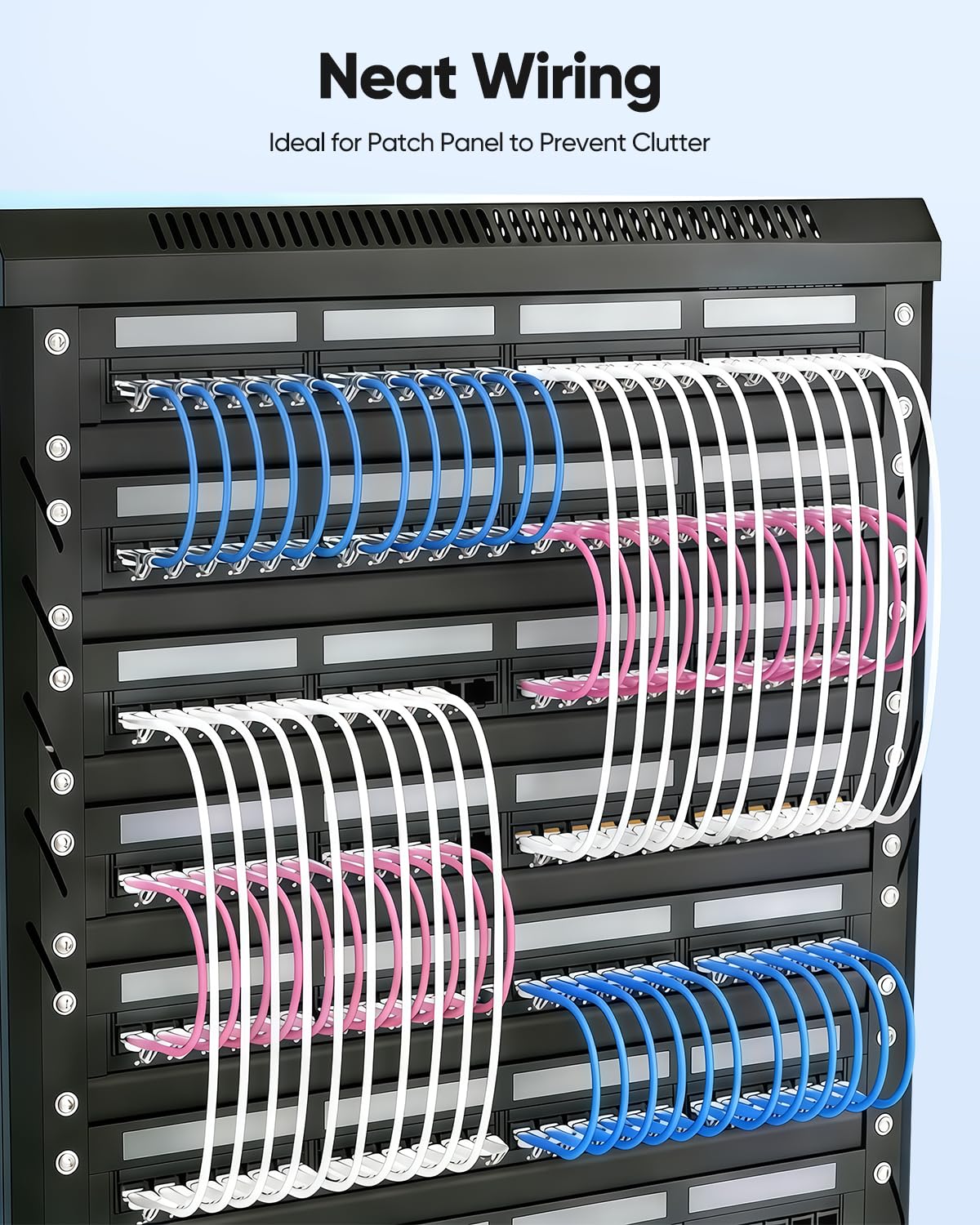 Cat6A kabel Ethernet, 91 cm, wąski kabel krosowy Cat-6A, 10 g, RJ45, UTP, 28 AWG, czysty drut miedziany do panelu krosowego do przełącznika, routera, modemu, 50 sztuk