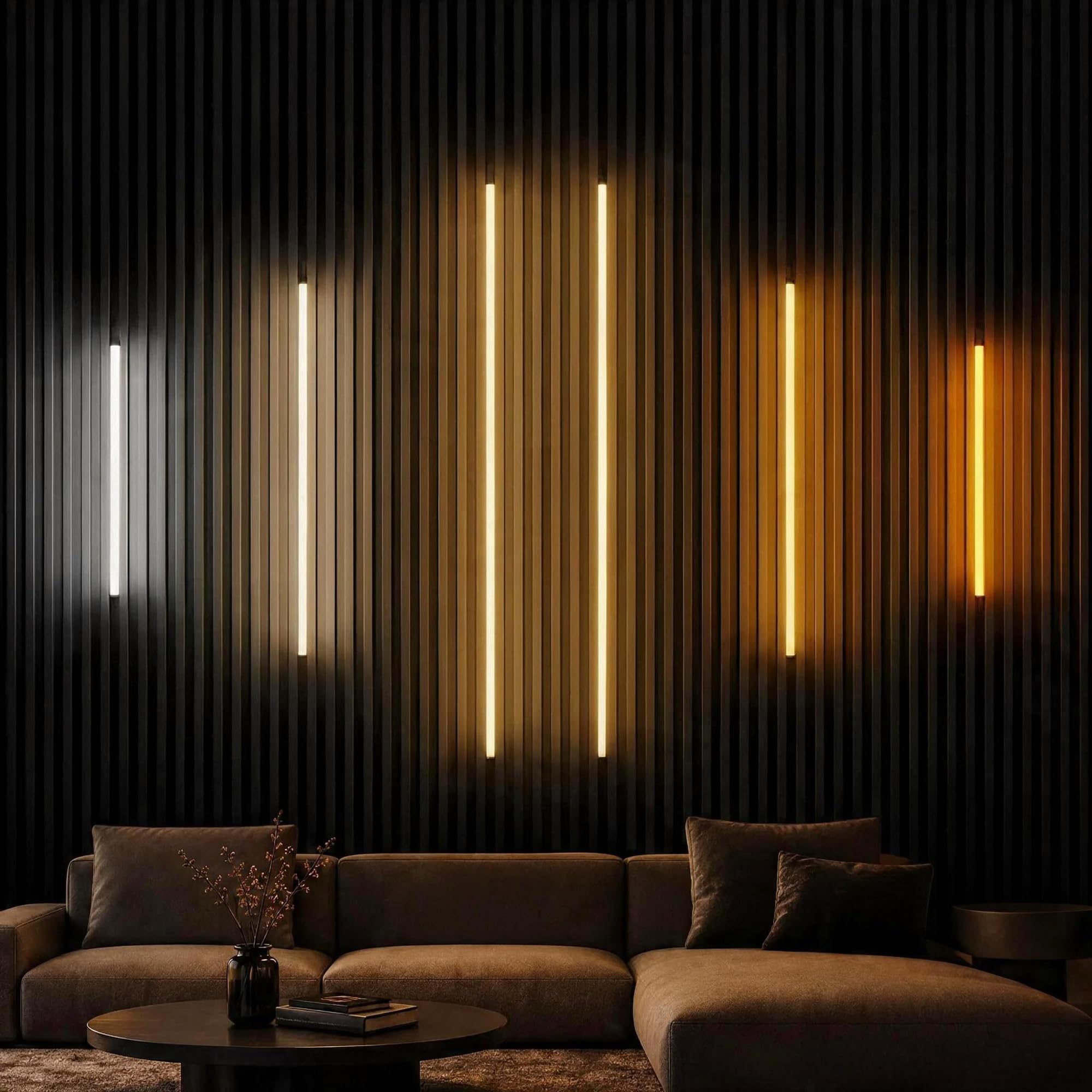 FTL Black Acoustic Panel Lighting (40+60+90cm)*2 LED Recessed Lighting Kit