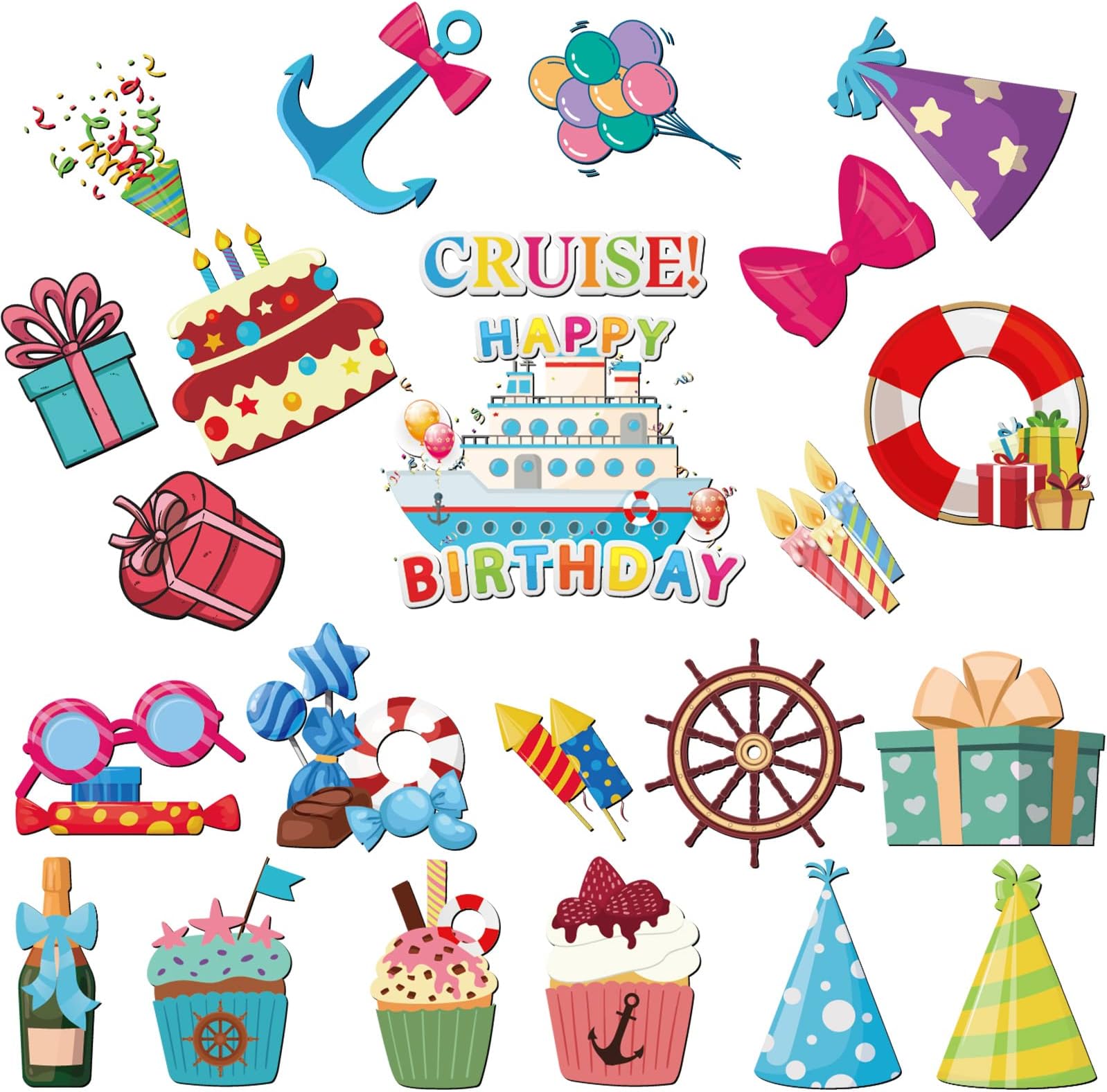 Leumoi 27 Pcs Duck Cruise Door Decorations Funny