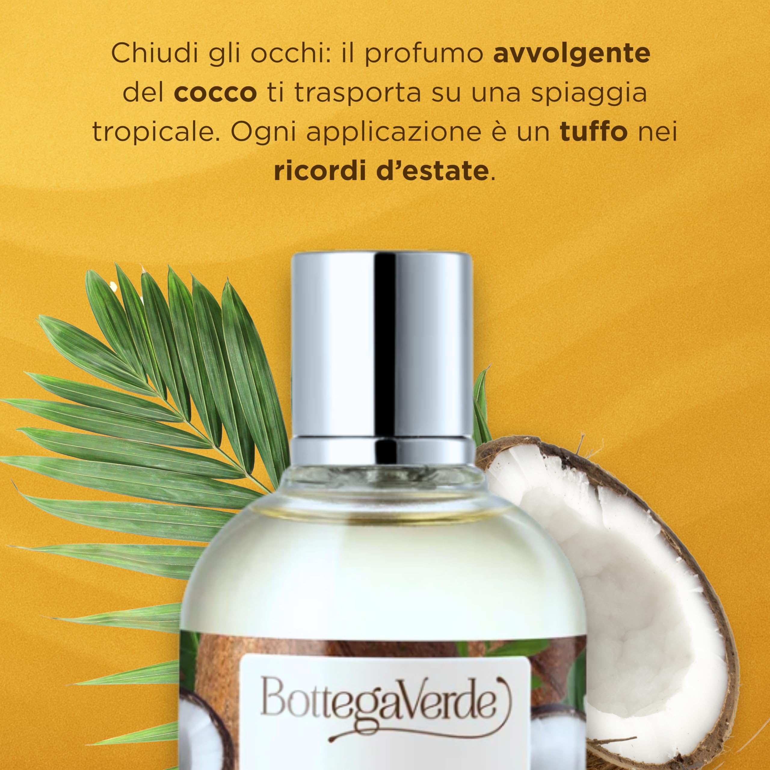 Bottega Verde - Cocco, Eau de Toilette, 75 ml, Profumo Donna dalla Fragranza al Cocco