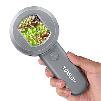 Amazon.com : TOMLOV P10 Microscope for Adults Kids, Portable