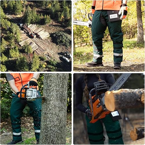 Miniatura 5 de Technical Wrap Motosierra Chaps by UL Clase A 8 capas Motosierra Pantalones Delantal Estilo Verde Ejército