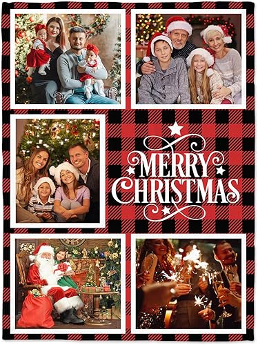 Miniatura 6 de Regalos personalizados para mamá para Navidad, mantas personalizadas con fotos, manta personalizada para papá, abuela, abuelo, regalos de fotos para