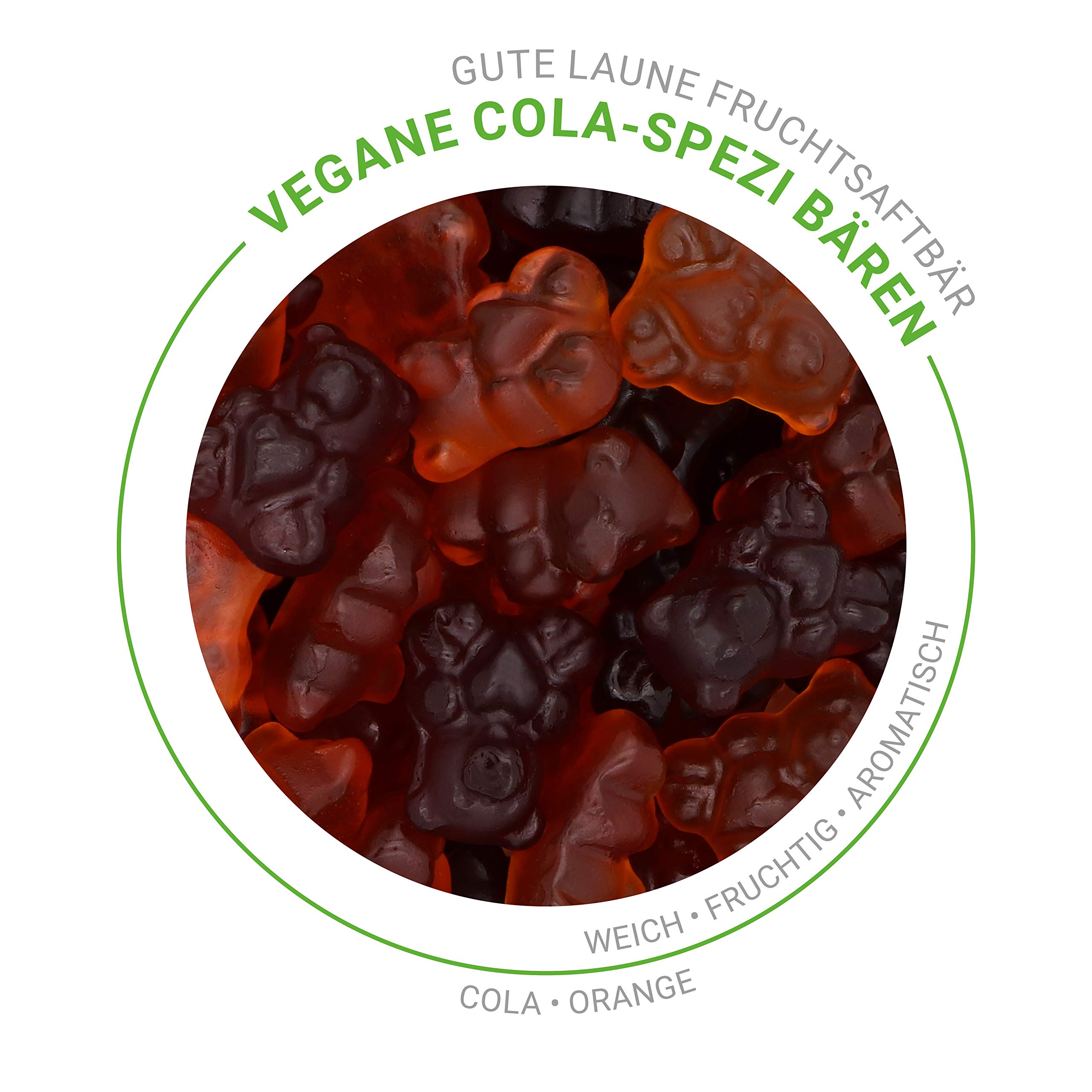 Vegane Cola-Spezi Fruchtsaftbären Großverpackung 3,45kg (23 x 150g) - Premium Gummibärchen mit 20% Fruchtsaft - Snacks für Büro, Konferenzraum, Empfang, Firmen & Mitarbeiter
