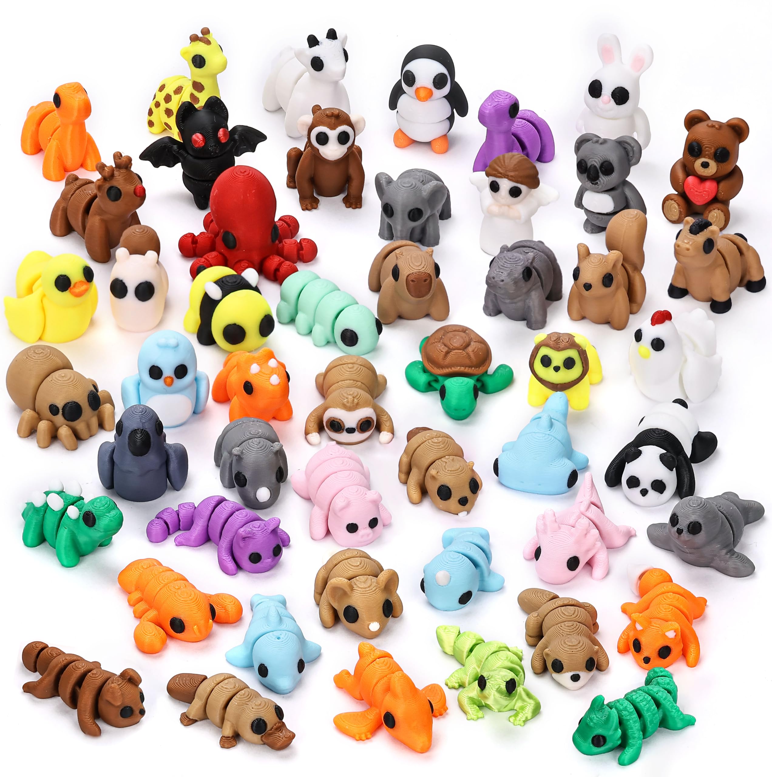 NEXT STOP M 50 pcs 3D Printed Animal Figurines
