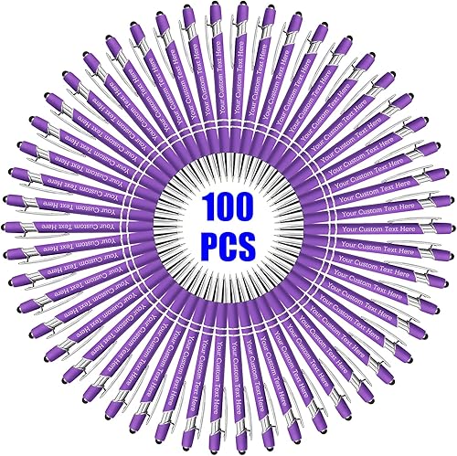 100 bolígrafos personalizados personalizados a granel, grabado gratuito con mensaje de nombre, bolígrafos personalizados para negocios, oficina,