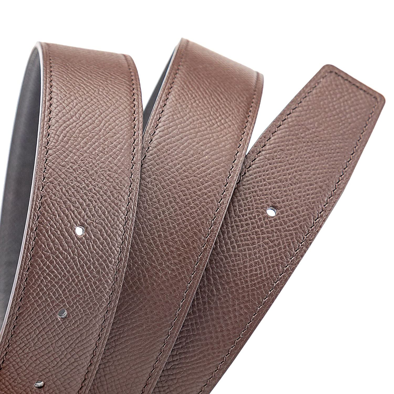 Vatee's Cinturón de repuesto reversible de piel auténtica sin hebilla de 3,8 cm/3,2 cm de ancho, H285 Marrón Negro, X-Large