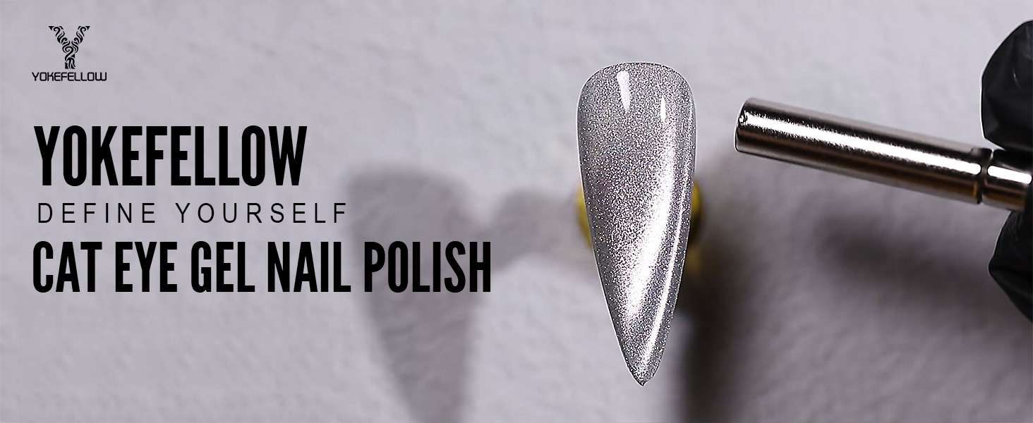 Amazon.com: YOKE FELLOW Esmalte de uñas de gel de ojo de gato