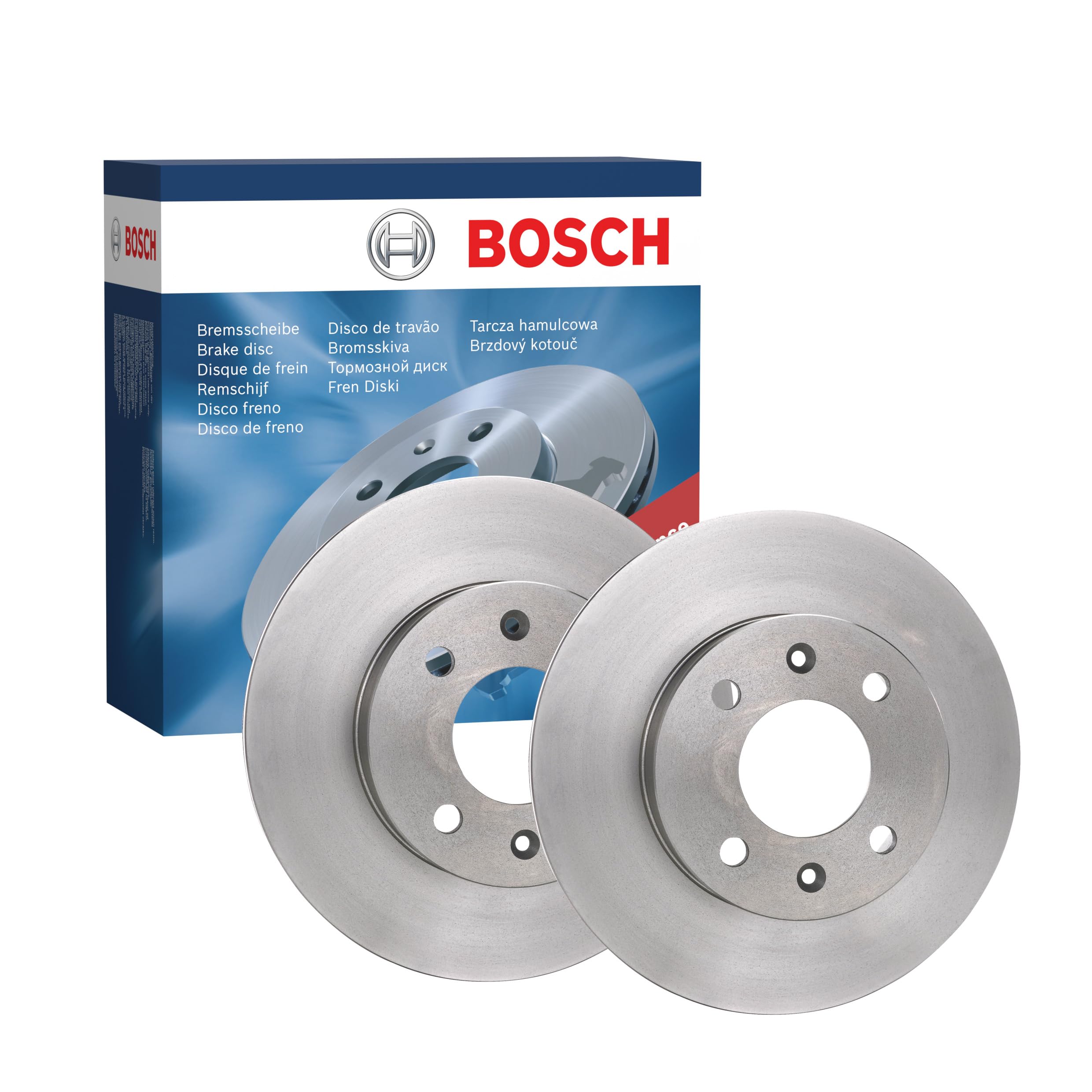BOSCH Set Dischi Freno BD1149 - Dischi Ventilati di Ghisa di 241mm - Asse Anteriore - Conformi al regolamento ECE-R90 - Meno Corrosione e Affaticamento dei Freni - 2 Dischi