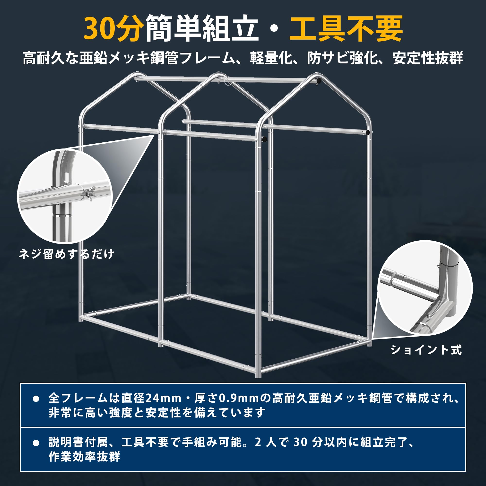 Amazon | COVERONICS サイクルハウス 1-3台用 自転車置き場 屋外
