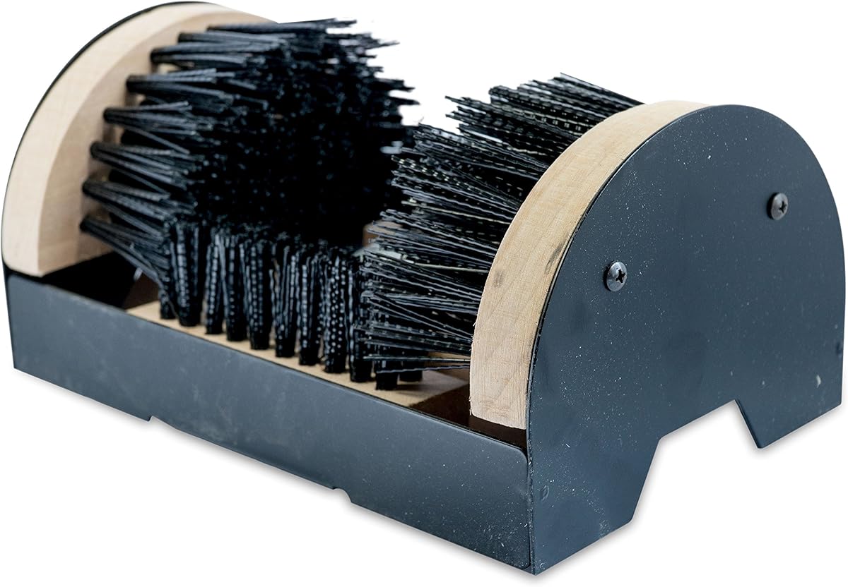 Cadillac Boot Scrubber Cleaner Shoe Brush - Mountable Boot Scrubber Buffer for Boots, Shoes, Sneakers - Indoor/Outdoor Boot Scraper