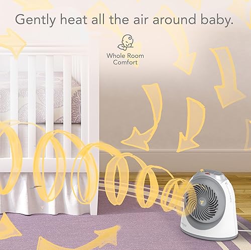 Miniatura 2 de Vornadobaby Tempa Nursery, calentador eléctrico para bebé con controles de bloqueo, protección contra vuelcos, apagado de seguridad, almacenamiento