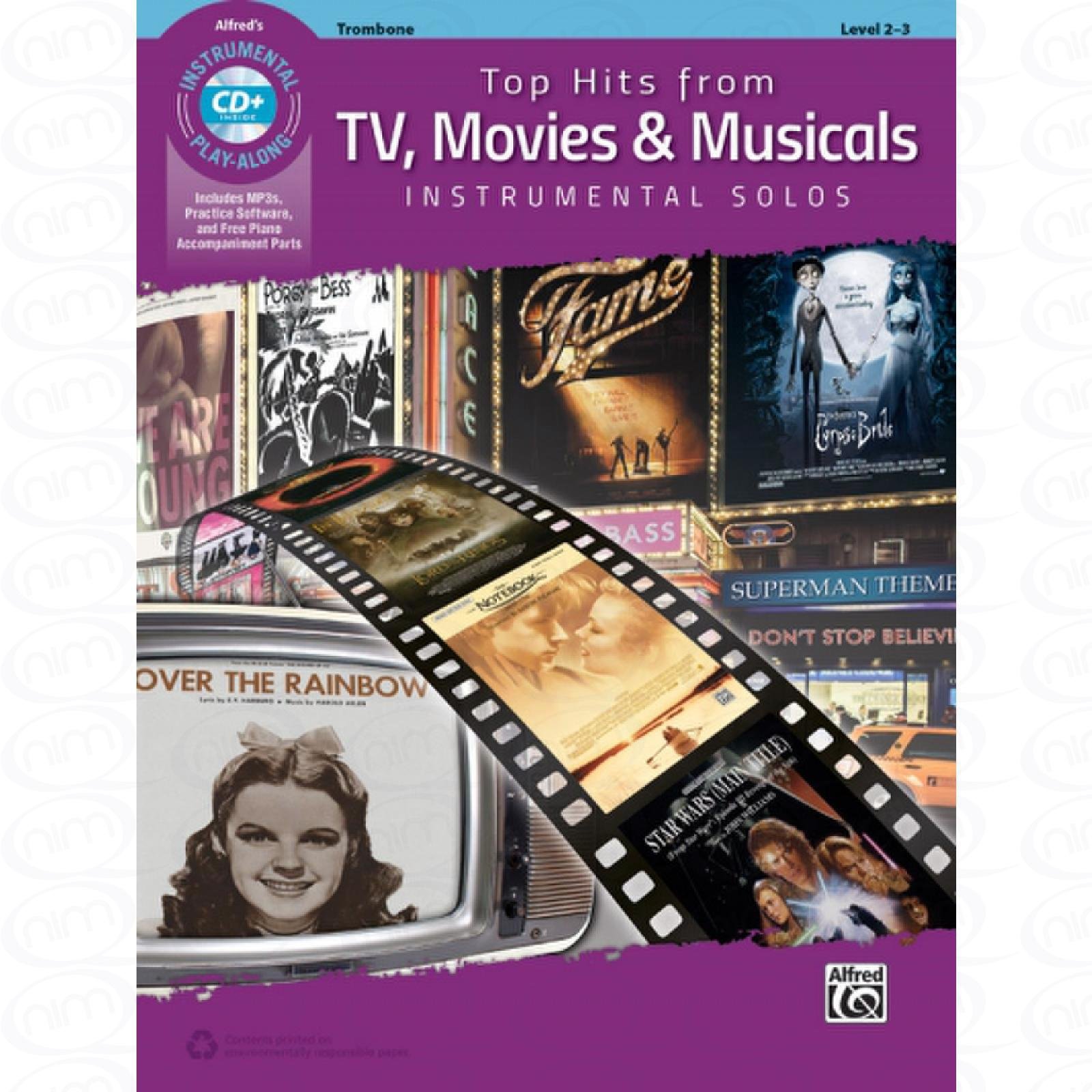 Top HITS DE TV MOVIES + MUSICALS - arreglos para trombón - con CD [Notas/Partituras]