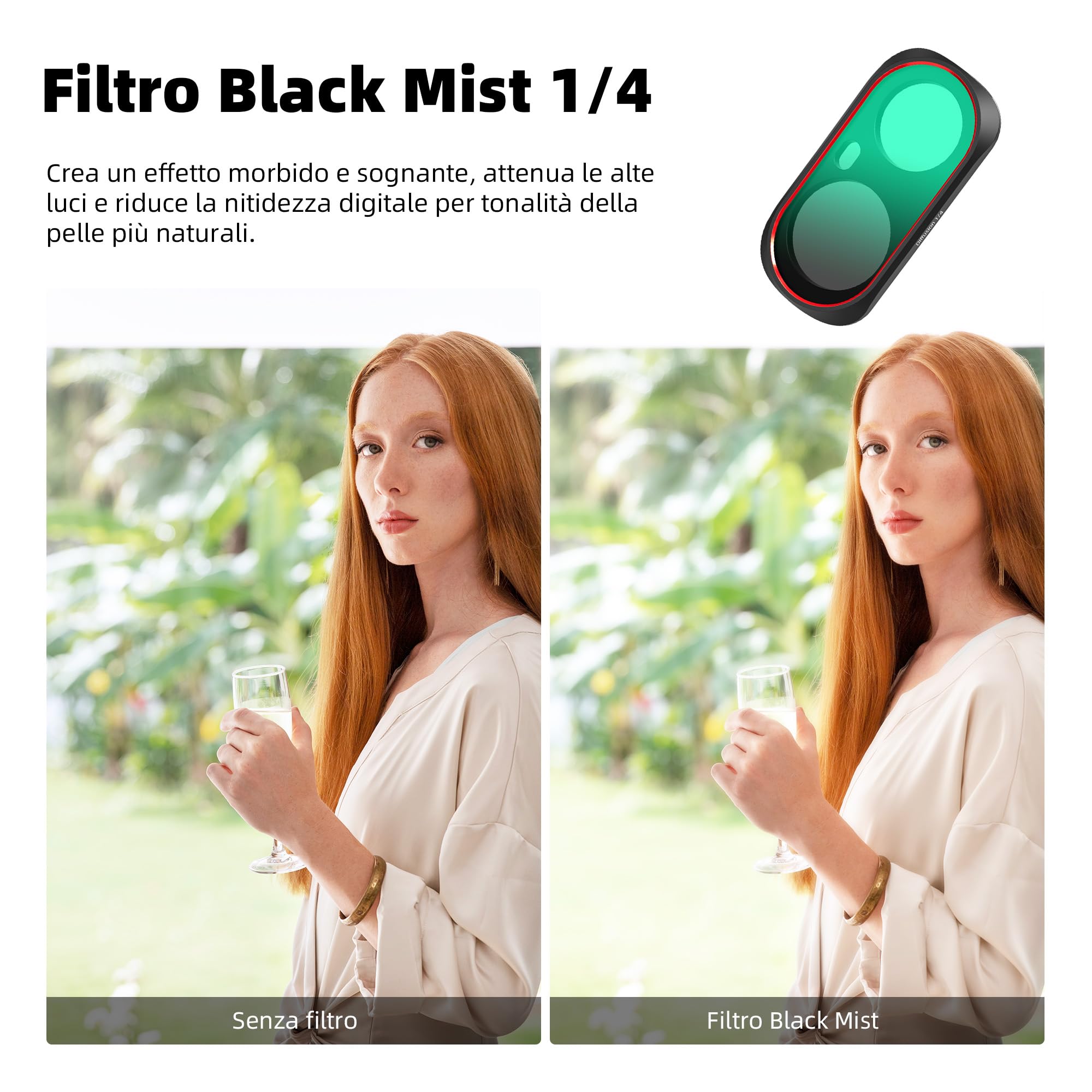WalkingWay Set Filtri UV CPL Black Mist 1/4 LPR Notturno Luna Ultra