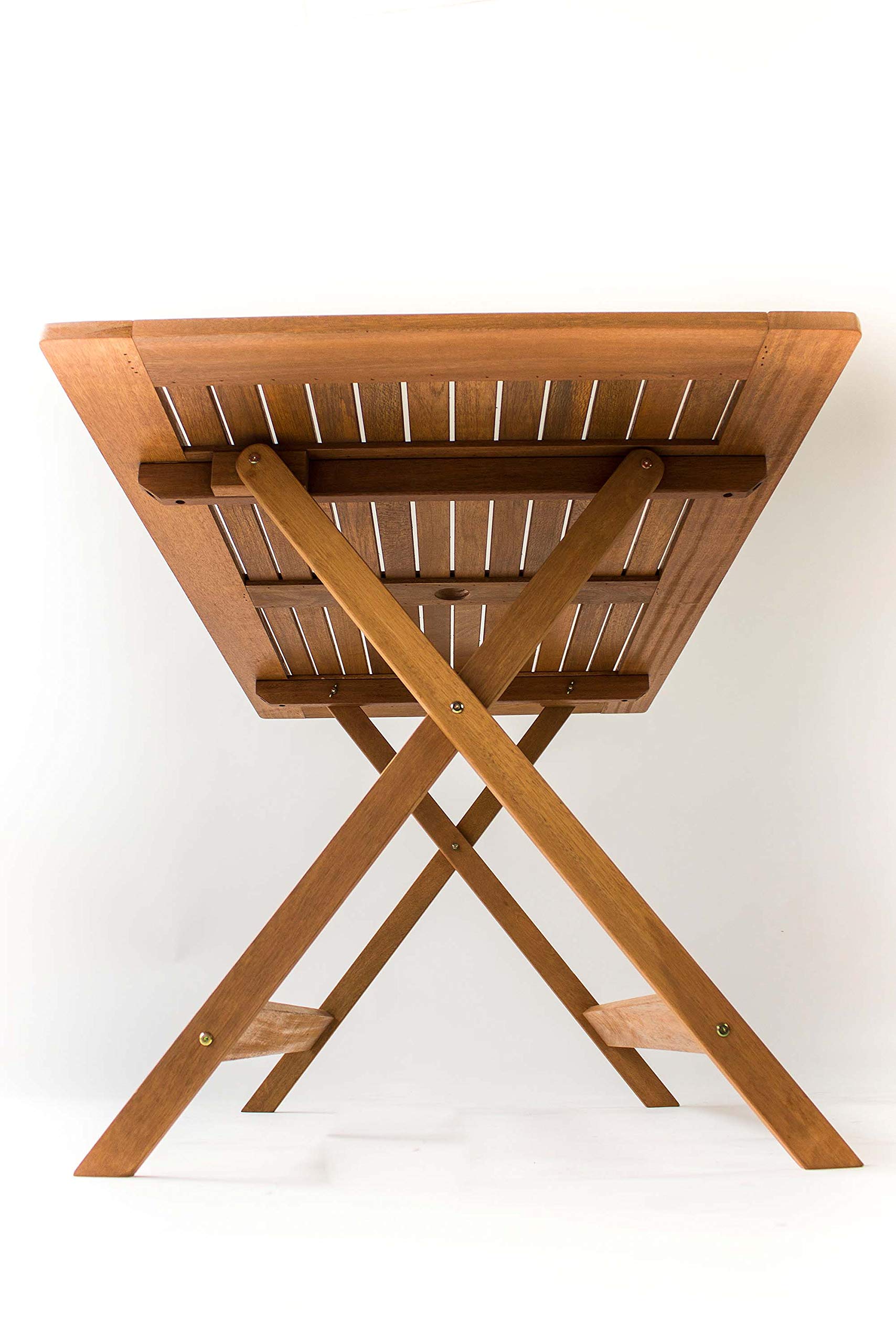 AVANTI TRENDSTORE Malvi Tavolo da giardino legno massiccio LAP 135x72,5x75 cm