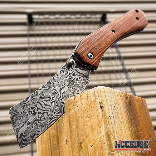 Miniatura 7 de KCCEDGE BEST CUTLERY SOURCE EDC - Cuchillo de bolsillo para acampar, accesorios de maquinilla de afeitar de borde afilado, cuchillo plegable para