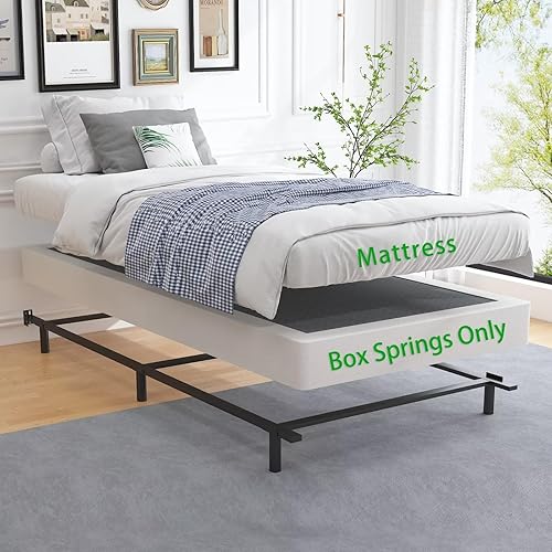 Miniatura 6 de ALDRICH Base de colchón de metal resistente de 5 pulgadas, capacidad máxima de peso de 1500 libras, antideslizante, sin ruido, fácil de montar,