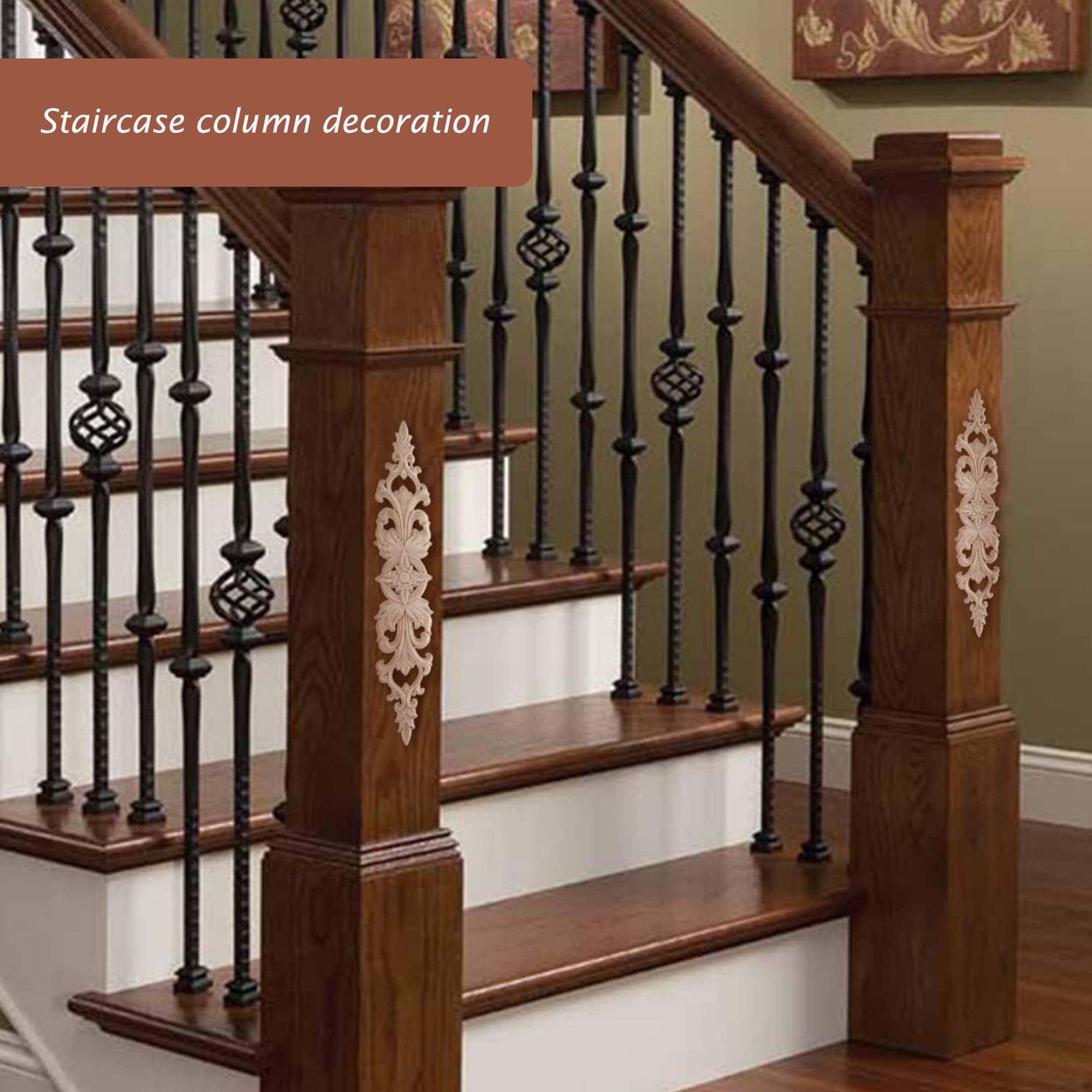 Decorazioni Legno Intagliato Per Mobili - 6 Pezzi Stile Europeo Classico - Foto 2