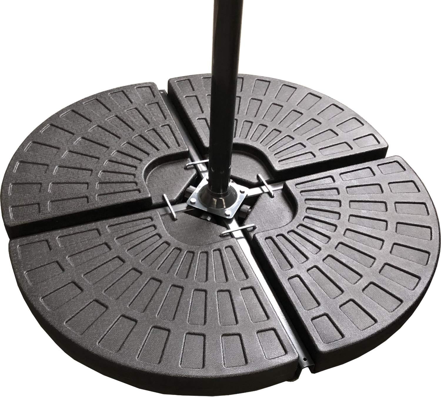 CLASSIC GARDEN SHOP® PARASOL BASE STAND WEIGHTS FOR BANANA HANGING AND CANTILEVER UMBRELLA PARASOLS - FANBASE- SET OF FOUR 66kgs when water/sand filled