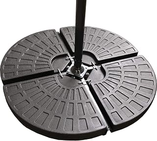 CLASSIC GARDEN SHOP® PARASOL BASE STAND WEIGHTS FOR BANANA HANGING AND CANTILEVER UMBRELLA PARASOLS - FANBASE- SET OF FOUR 66kgs when water/sand filled