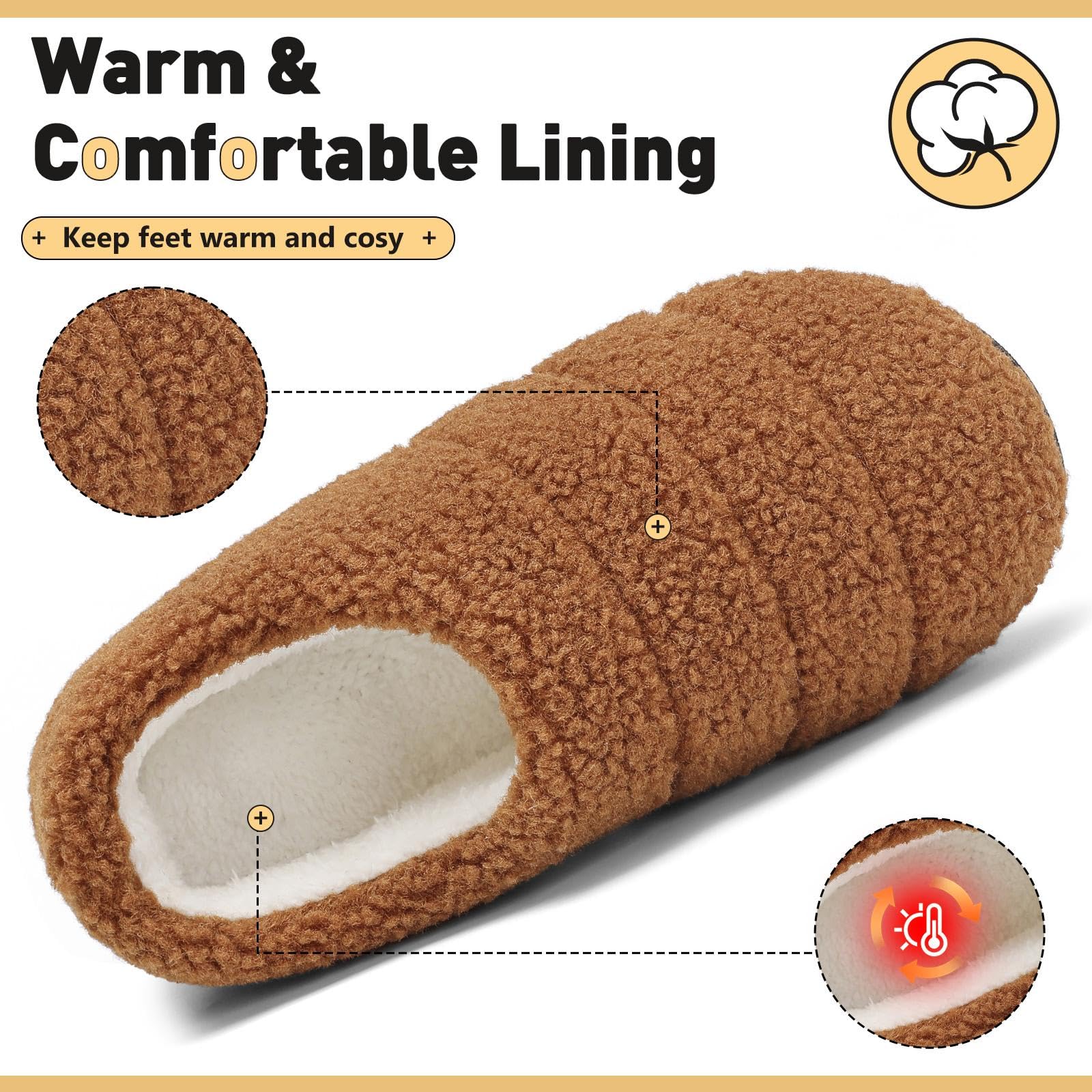 Mishansha Pantofole Inverno Calde in Memory Foam Ciabatte da Casa Comode Antiscivolo, Unisex-Adulto