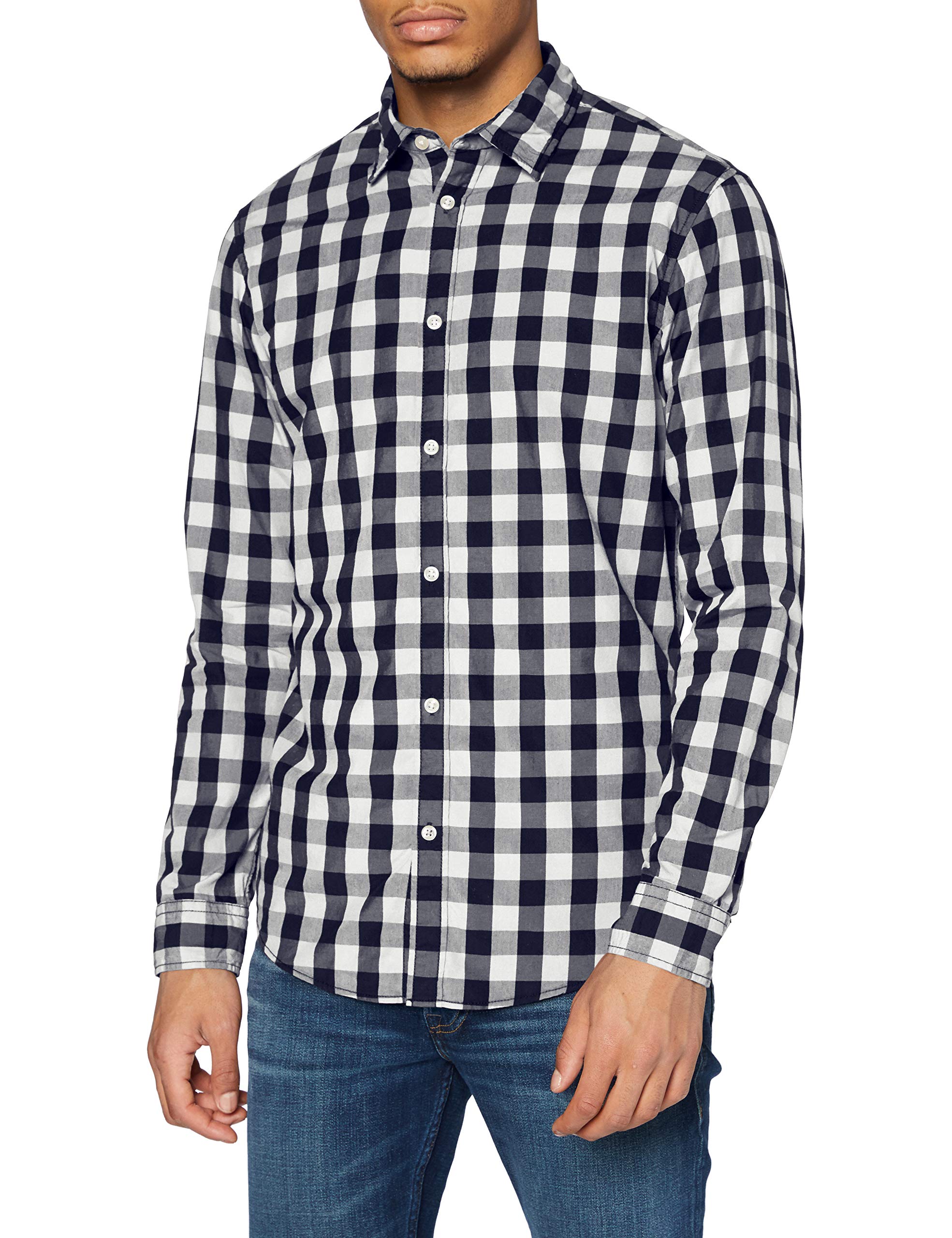 JACK & JONES Men's Jjegingham Shirt L/S Casual