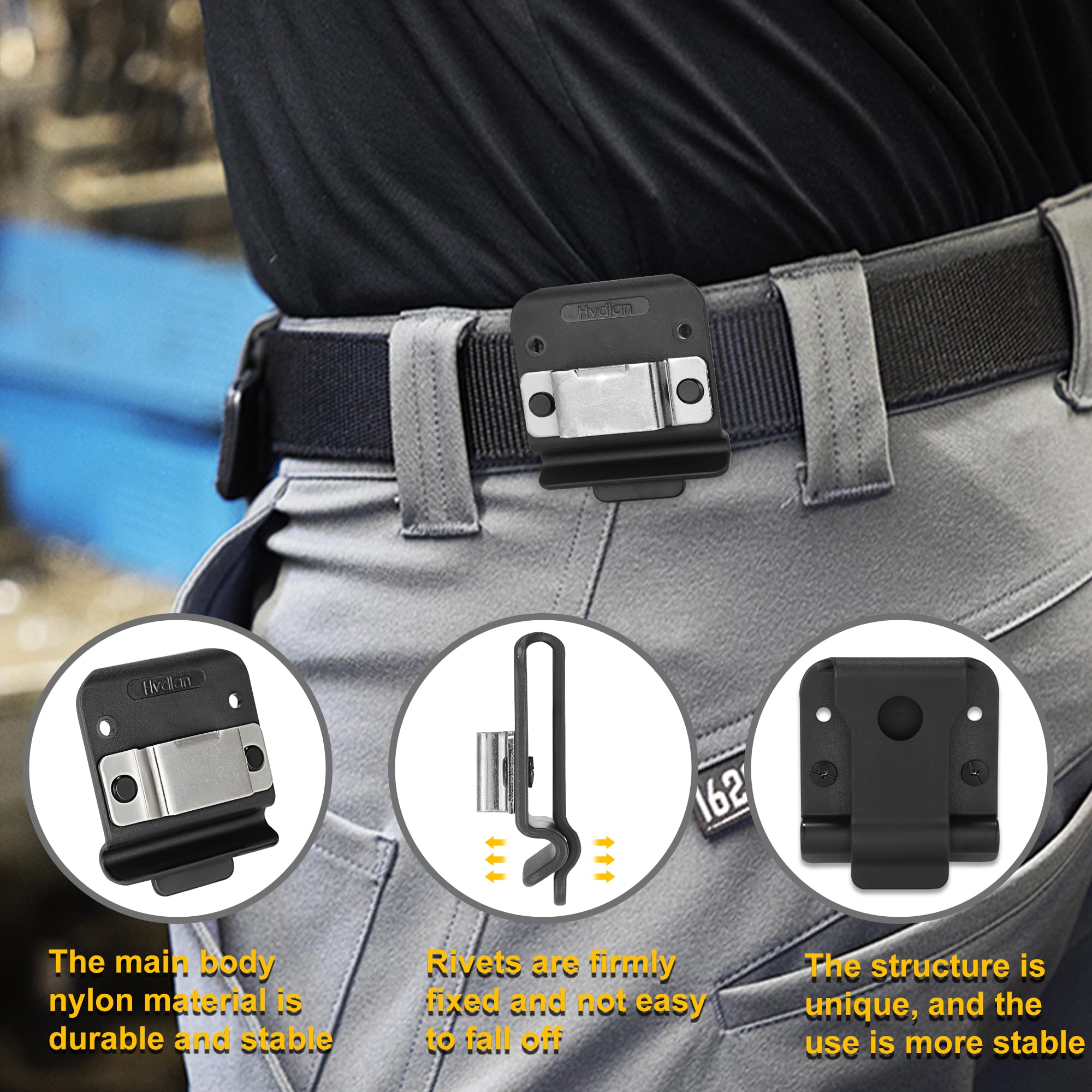 Tape Measure Holder For Belt, Heavy Duty Tactical Tape Measuring Holster Tool Belt Clip Holder Fits Up To 2" Tool Belt Prevent Pants Pocket Tearing(1