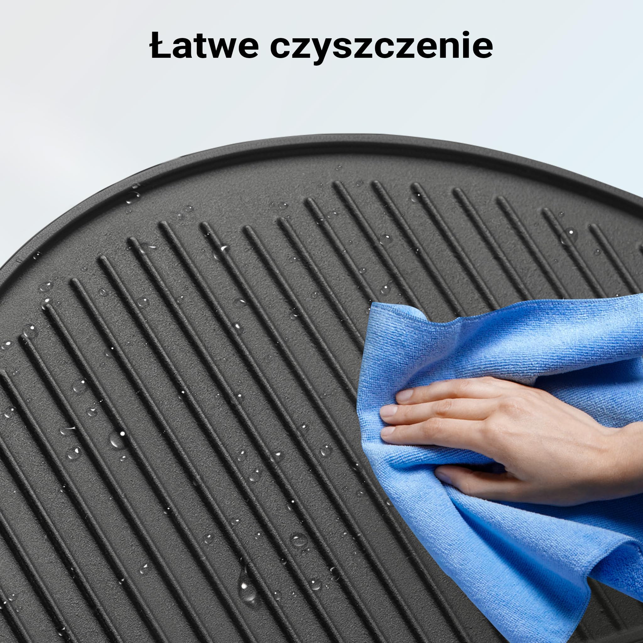 Wiltec Płyta grillowa o wymiarach 46,7 x 22,8 x 1,5 cm z żeliwa i powłoką emaliową, ruszt do grilla półokrągły, na ognisko, grilla i węgiel
