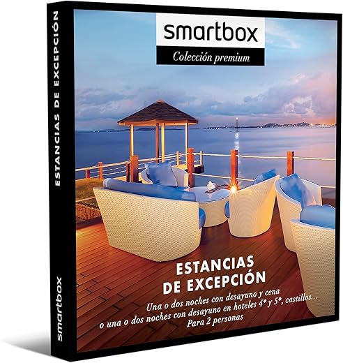 Smartbox - Caja Regalo Estancias de excepción - Idea de Regalo para Padres - 1 o 2 Noches con Desayuno y Cena para 2 Personas