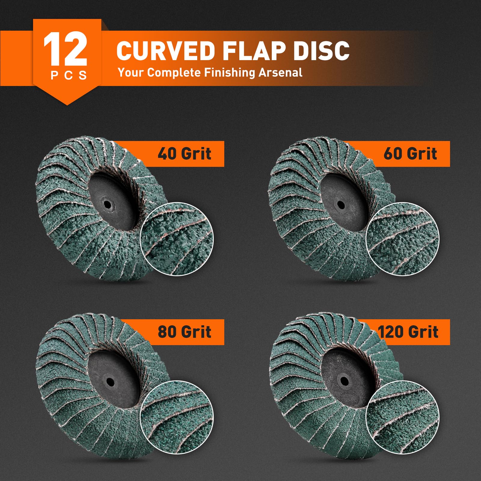 Sbestily Flap Discs - Die Grinder Sanding Kit -2